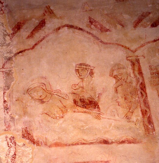Nativity, with midwife & Joseph, Wissington [91KB]