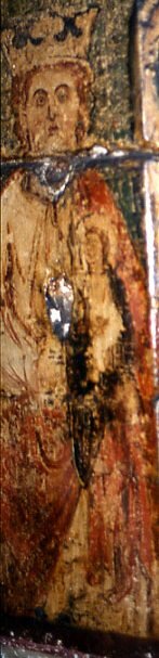 Adoration of the Magi, Faversham, detail, Virgin & Child (28KB)