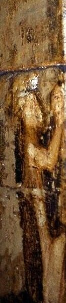 Adoration of the Magi, Faversham, detail, kneeling Magus, Faversham (27KB)